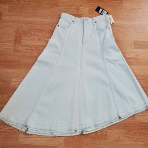 Citizens of Humanity Raquel Flounce Asymmetrical Denim Skirt Size 27